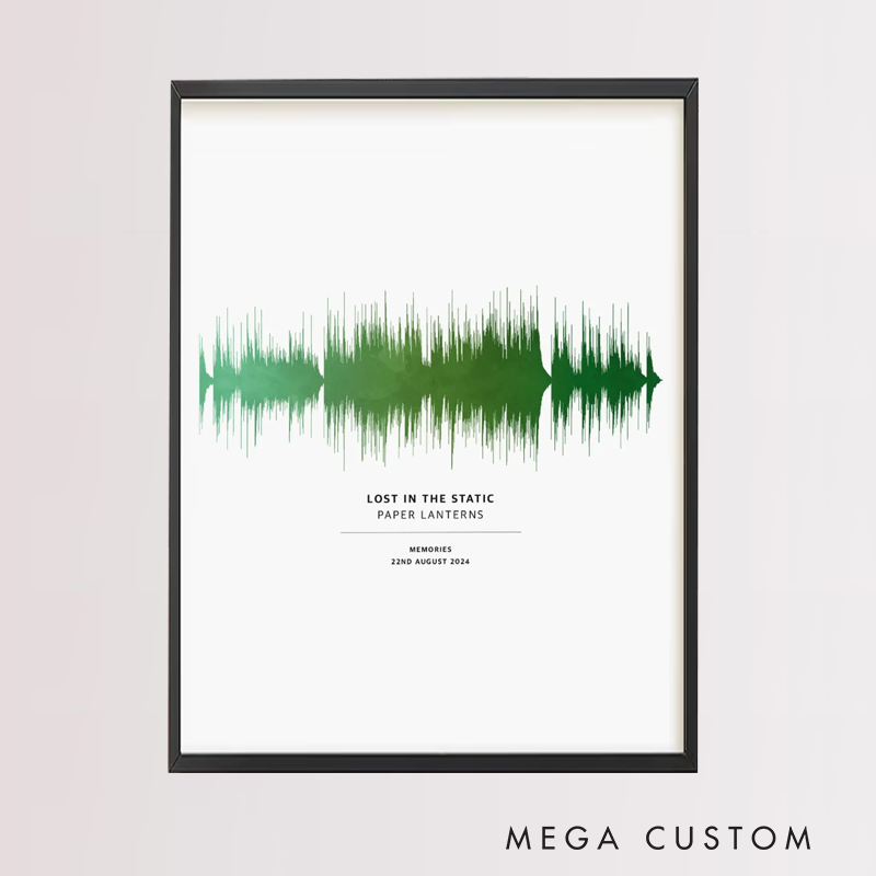 Personalized Sound Wave Print Without Frame Personalized with Your Song Choice Gift for Music Poster Bedroom