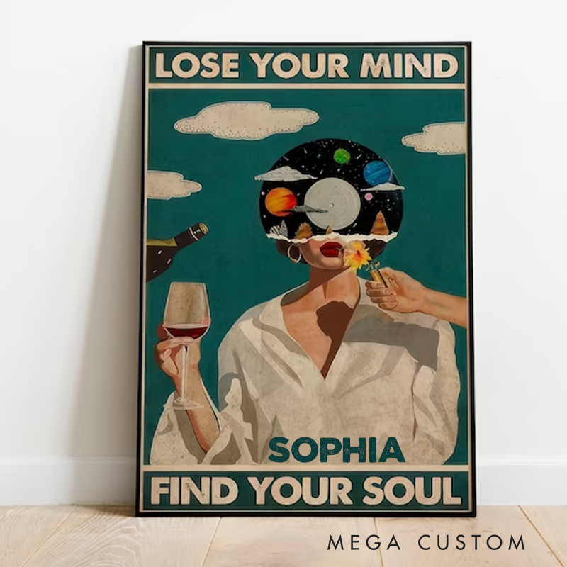 Personalized Lose Your Mind Find Your Soul Vintage Poster Music Inspired Wall Art Without Frame Retro Poster Print Music Retro Poster