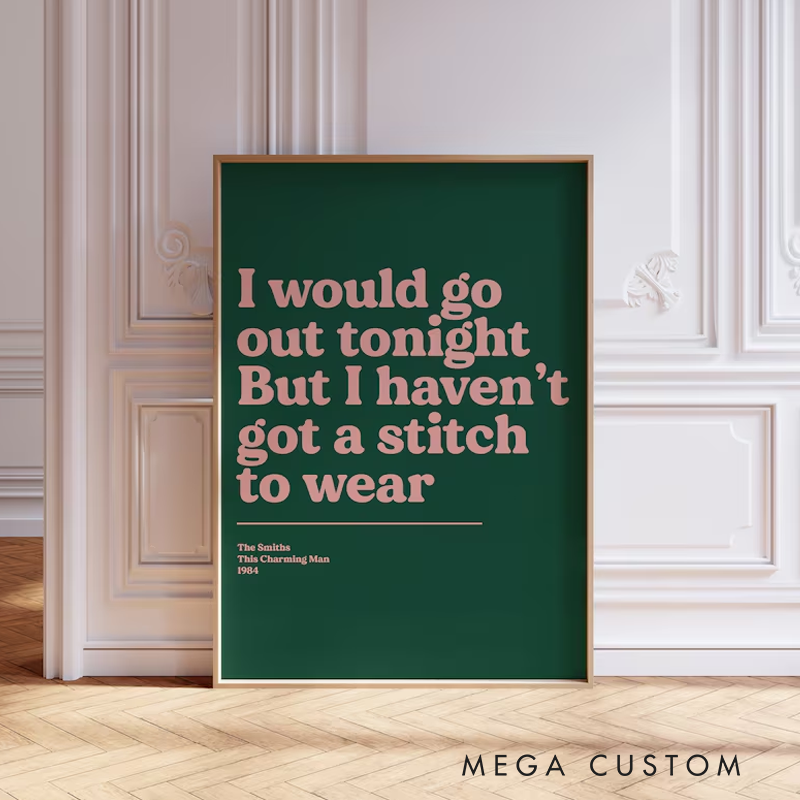 Personalized Song Lyric Print Without Frame Music Poster Wall Art Typographic