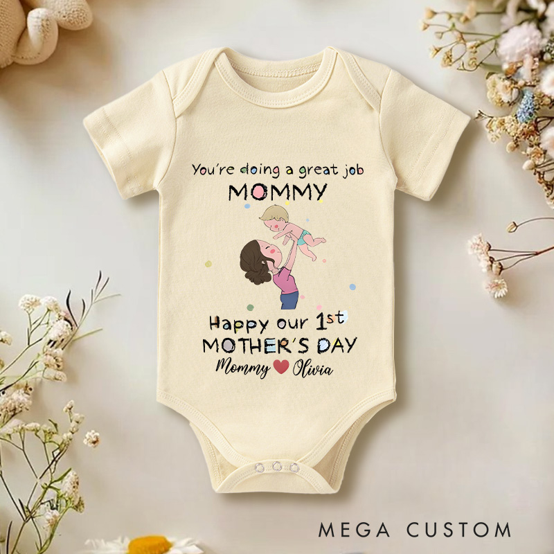 Personalized You're Doing a Great Job Mommy  Happy Our 1st Mother's Day Baby Onesie Mother's Day Gift Baby Shower Gift