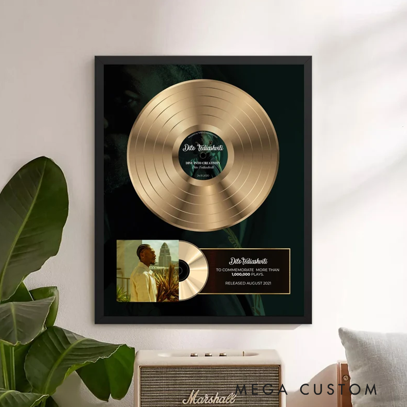 Personalized Plaque Custom Plaque Vinyl Record Plaque Custom Vinyl Music Gift  Without Frame