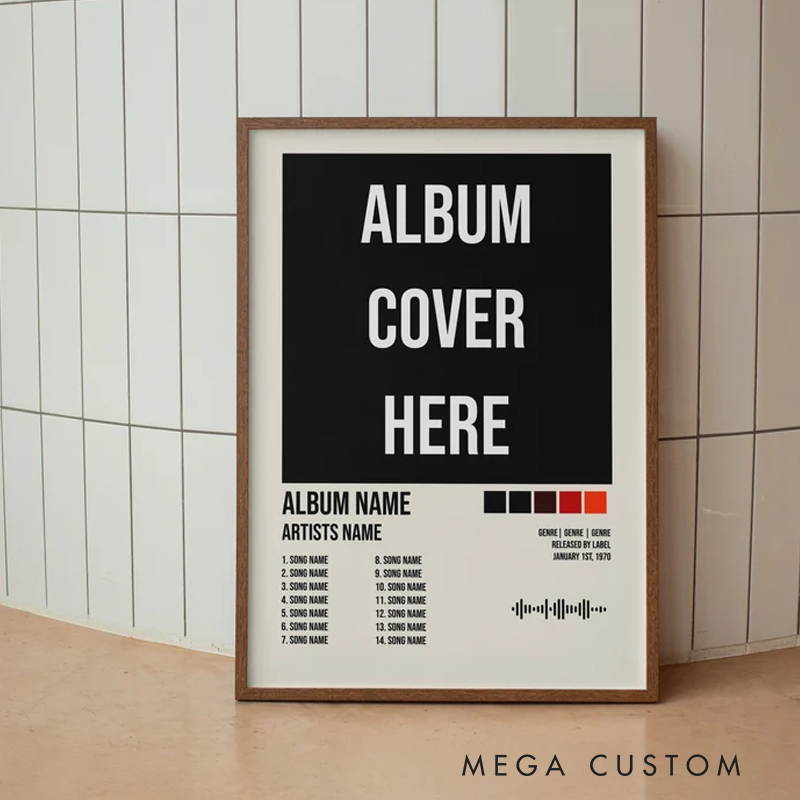 Personalized Album Cover Print Any Album Poster Print Album Cover Wall Art Without Frame