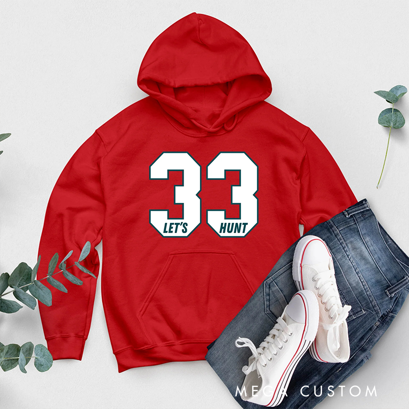 Personalized Sports Hoodie with Custom Number Design