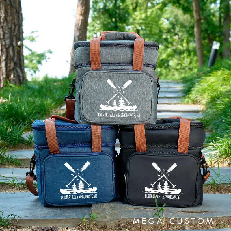 Personalized Outdoor Picnic Cooler Bags Custom Camping Picnics Bag Gift for Outdoor Adventures Enthusiasts