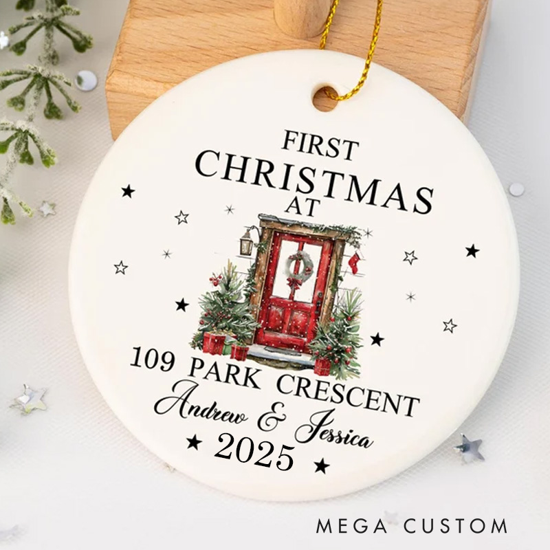 Personalized First Christmas in Our New Home Happy New Home Gift New Home Tree Decor Couples Gift New Home Keepsake Gift Housewarming Bauble Gift
