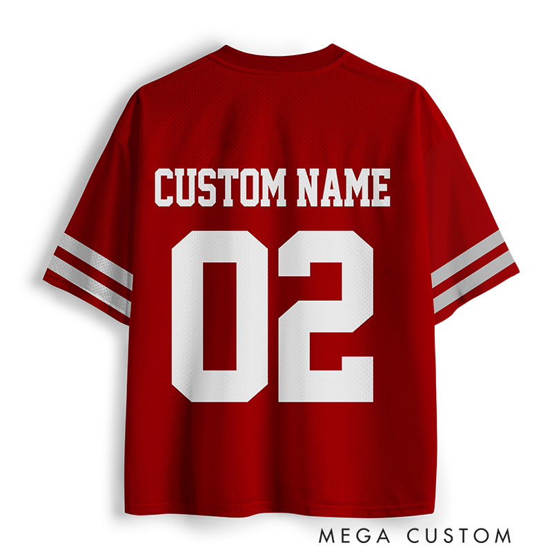 Personalized Football Jersey Mesh Concert Outfit Concert Shirt Full Mesh Gold Glitter Text Shirt Custom Name Number Concert Outfit Fan Gift