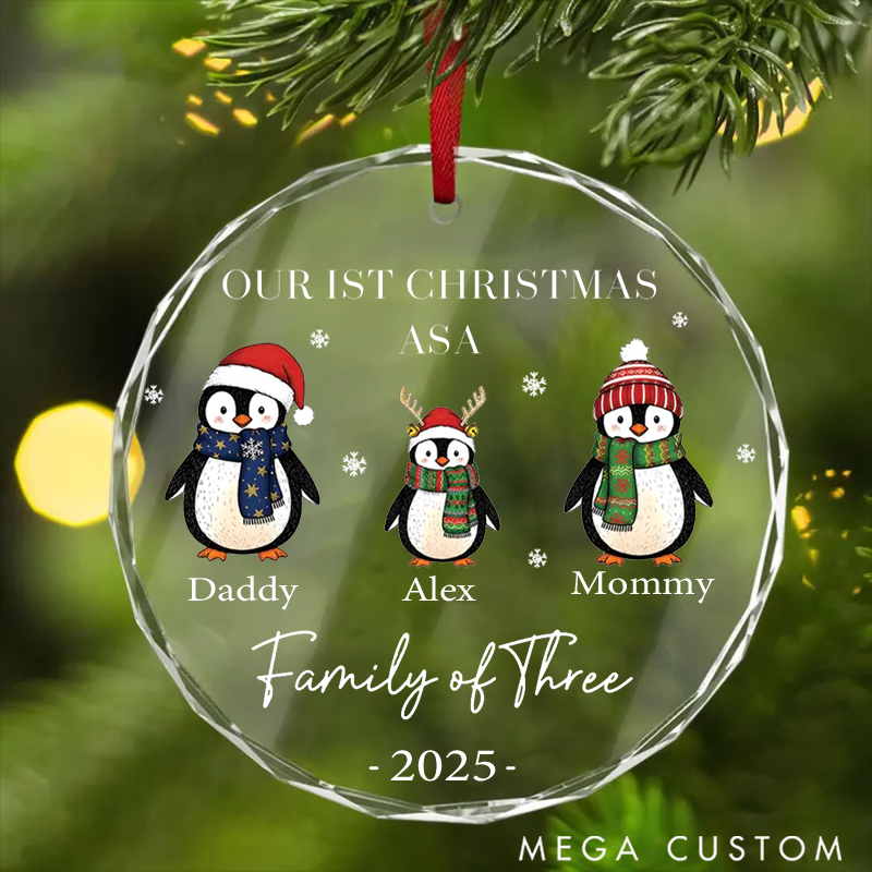 Personalized Family Christmas Ornaments Creating Cherished Memories with Adorable Penguin Family Designs