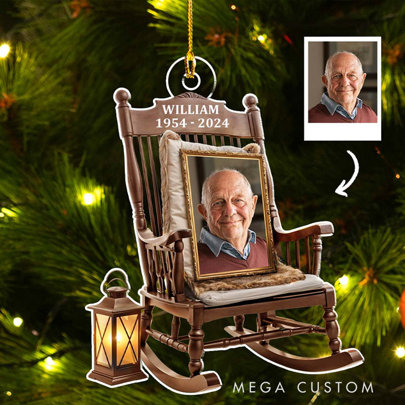 Personalized Acrylic Photo Ornament Christmas Ornament Sympathy Gift You Always With Us Sympathy Gifts