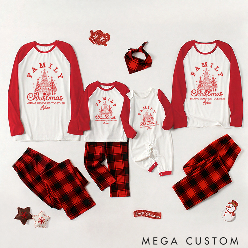 Personalized Family Christmas Making Memories Together Family Matching Pajamas
