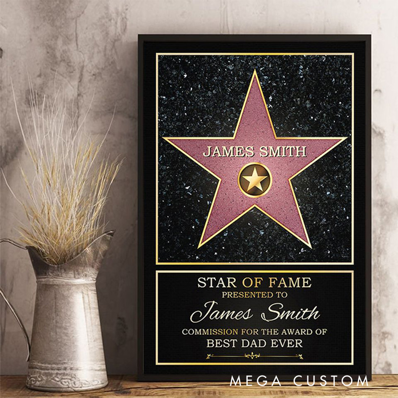 Personalized You Are the Fame Poster Without Frame Custom Film Lover Art Gift for Film Fans Wall Decor