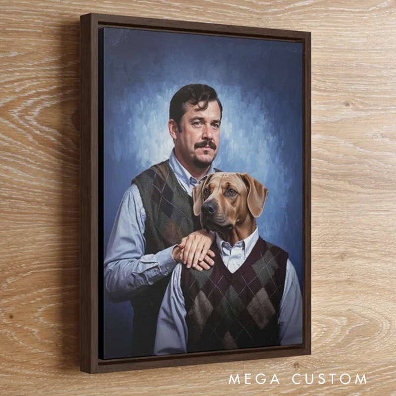 Personalized Oil Painting Style Movie Wall Art For Dog and Cat Lovers Poster Without Frame Custom Art Lover Gift Custom Pet Portrait