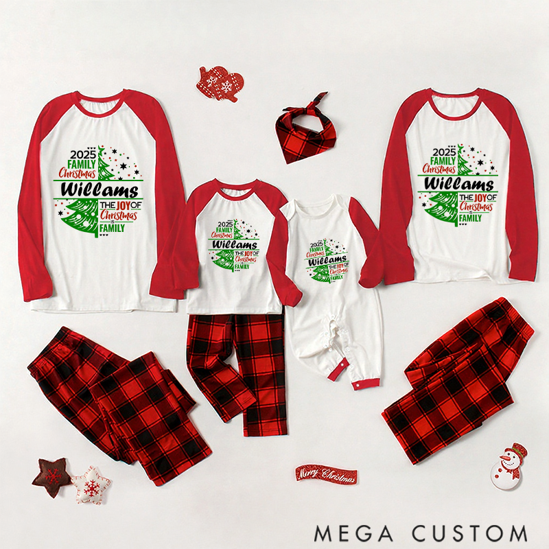 Personalized Fun Filled Creative Design of Christmas Tree Family Matching Pajamas
