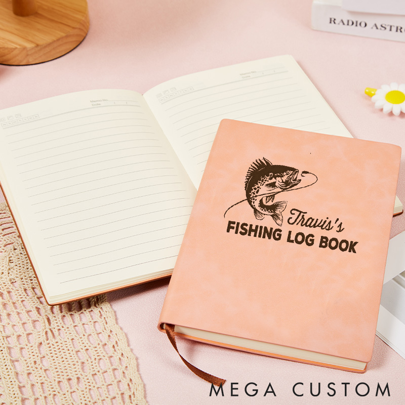 Personalized Fishing Notebook Fishing Log Book Fishing Gifts for Dad Birthday Gifts for Him Perfect Gift for Fishing Lover