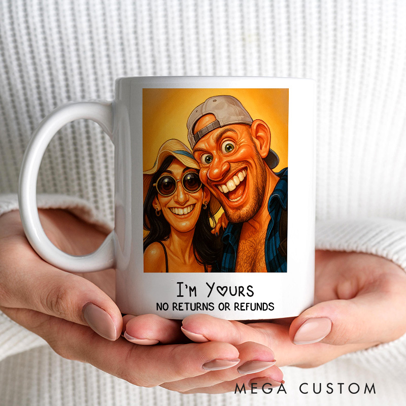 Personalized Photo Art Mug For Funny Couples Mug with Photo Custom Art Lover Gift Custom Portrait