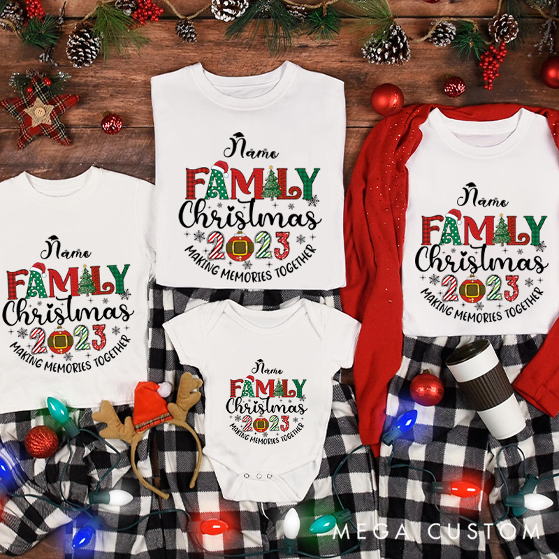 Personalized Family Christmas Making Memories Together Matching Outfit