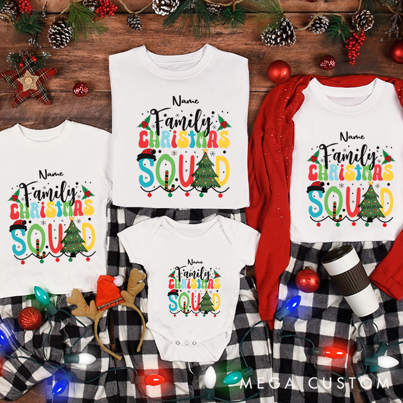 Personalized Family Christmas Squad Theme Matching Outfit for Memorable Christmas Moments