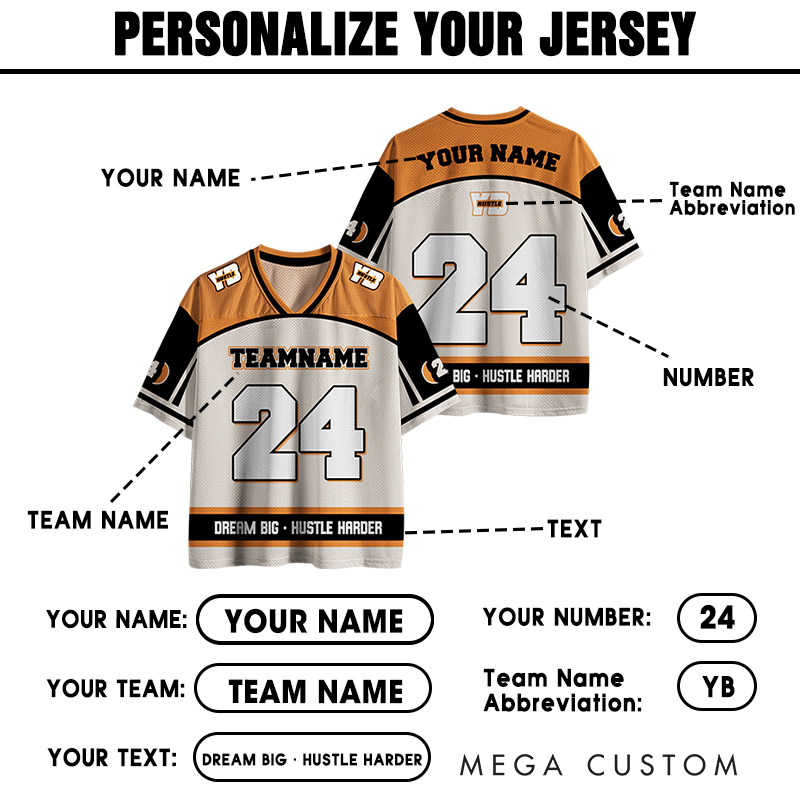 Personalized Sports Jersey Featuring Customizable Team Name and Number  