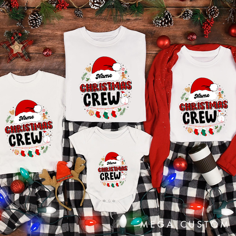 Personalized Memorable Christmas Crew Theme Family Matching Outfit