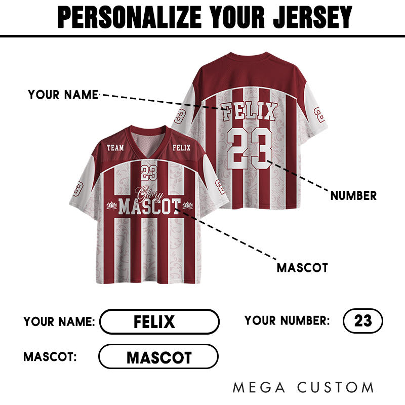 Personalized Glory Mascot Jersey Featuring Customizable Details  