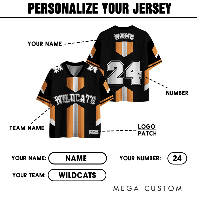 Personalized Striped Sports Jersey with Custom Name and Team Logo  