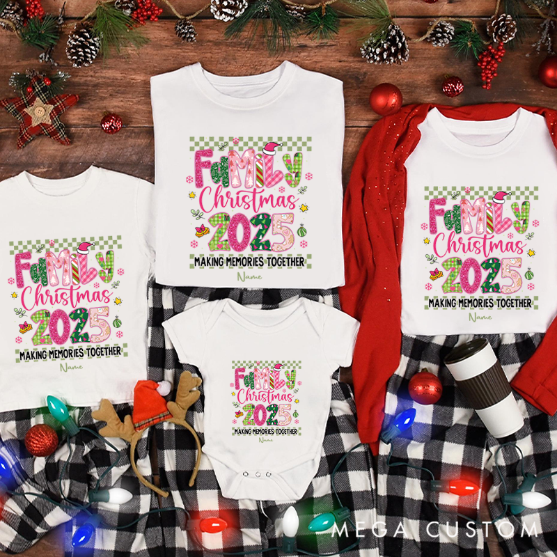 Personalized Family Christmas Making Memories Together Matching Outfit for Special Gatherings