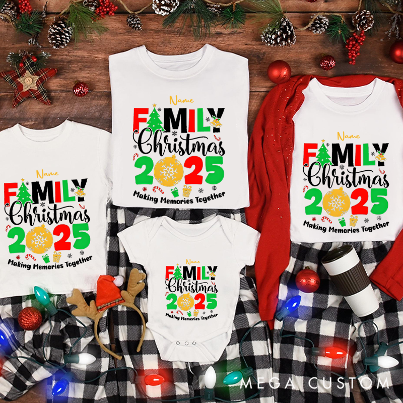 Personalized Family Christmas Making Memories Together Matching Outfit for Memorable Christmas Moments