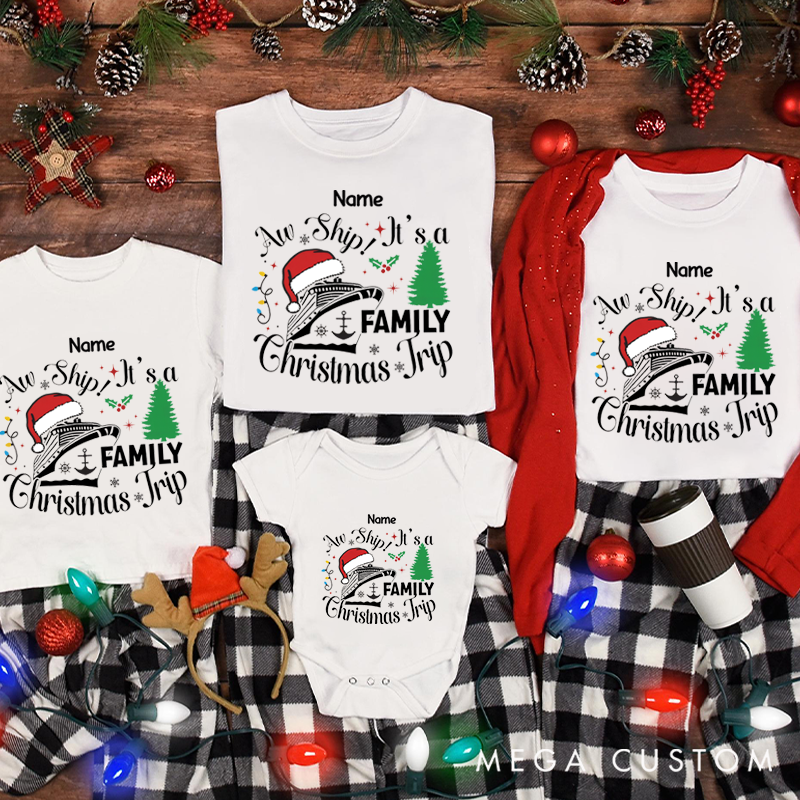 Personalized It's a Family Christmas Trip Theme Matching Outfit for Memorable Christmas Moments