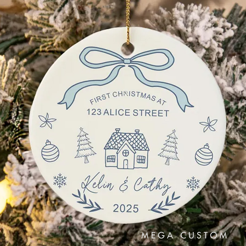 Personalised New Home Bauble Couple First Christmas Ornament New Home Keepsake Couple New House Gift First Christmas in Our New Home