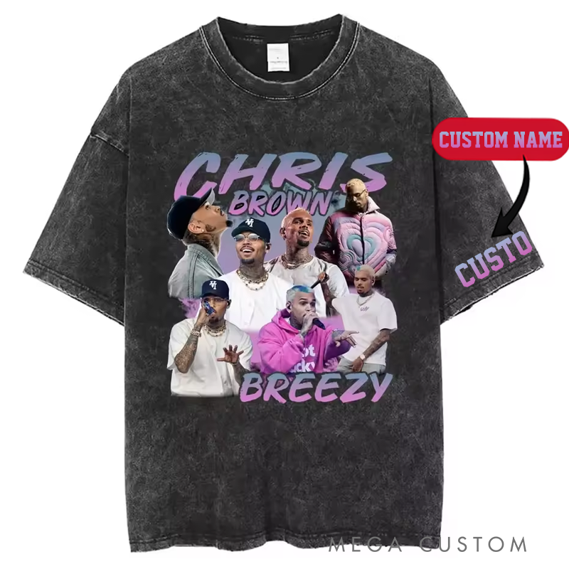 Personalized Hip Hop Music Tour Washed T-Shirts Concert Shirt Gift for Fans Country Music Music Lover