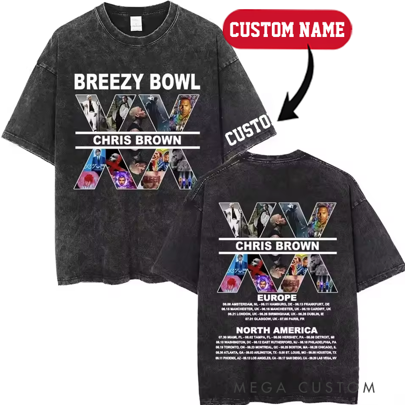 Personalized Hip Hop Music Tour Washed T-Shirts Concert Shirt Gift for Fans Country Music Music Lover