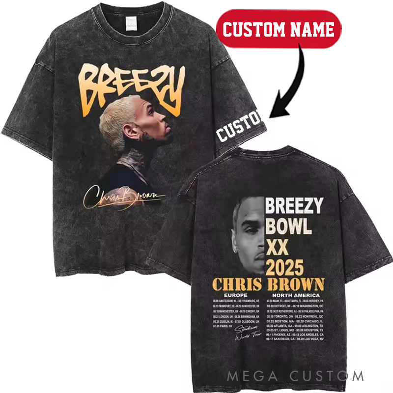 Personalized Hip Hop Music Tour Washed T-Shirts Concert Shirt Gift for Fans Country Music Music Lover