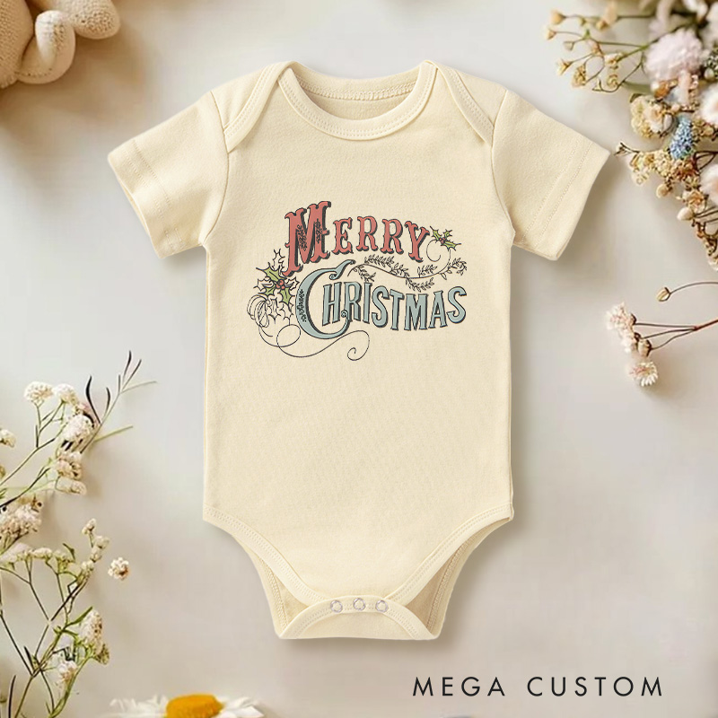 Personalized Merry Christmas Sh*tters Full Holiday Cotton Baby Onesie Baby Girl Baby Boy Gift