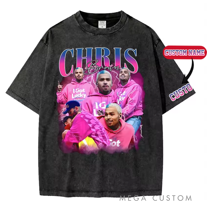 Personalized Hip Hop Music Tour Washed T-Shirts Concert Shirt Gift for Fans Country Music Music Lover