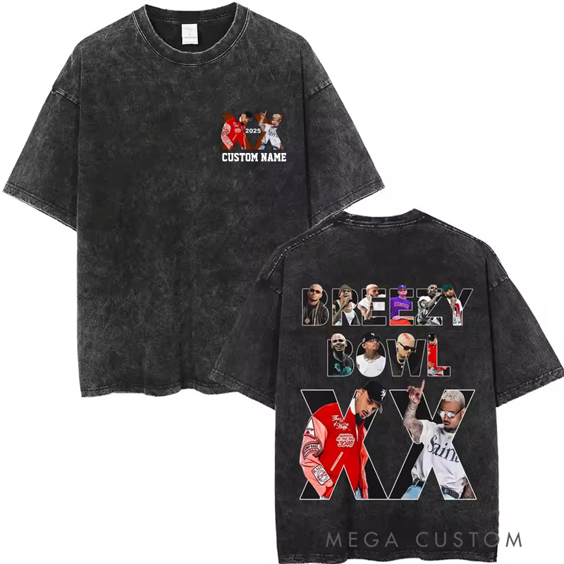 Personalized Hip Hop Music Tour Washed T-Shirts Concert Shirt Gift for Fans Country Music Music Lover