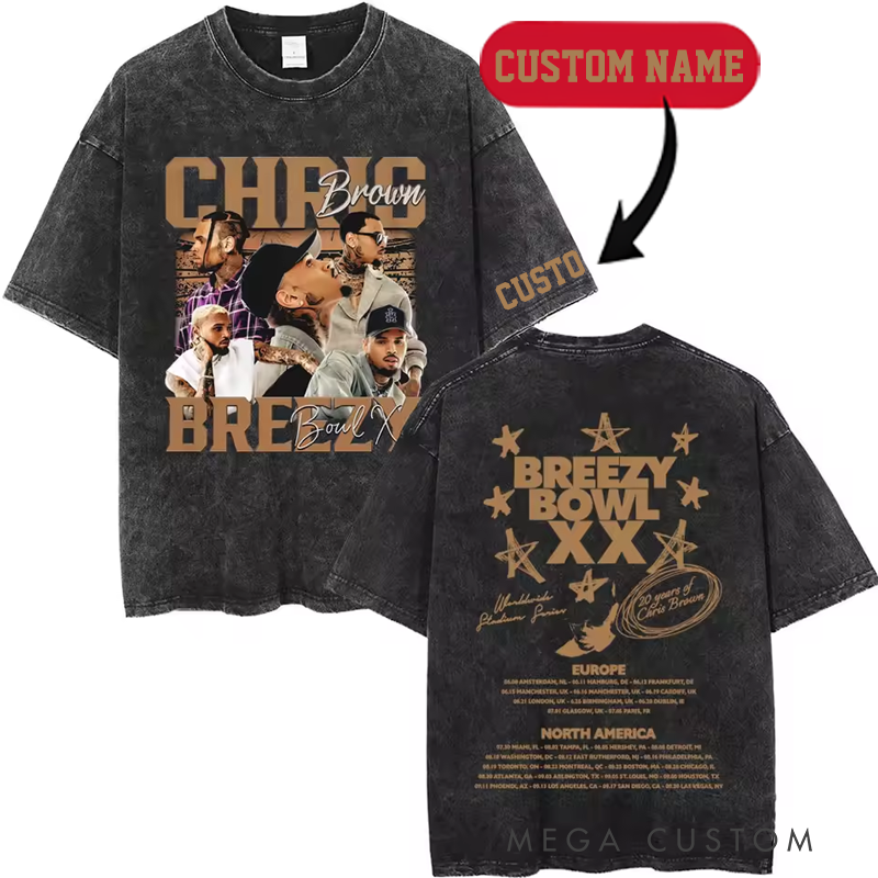 Personalized Hip Hop Music Tour Washed T-Shirts Concert Shirt Gift for Fans Country Music Music Lover