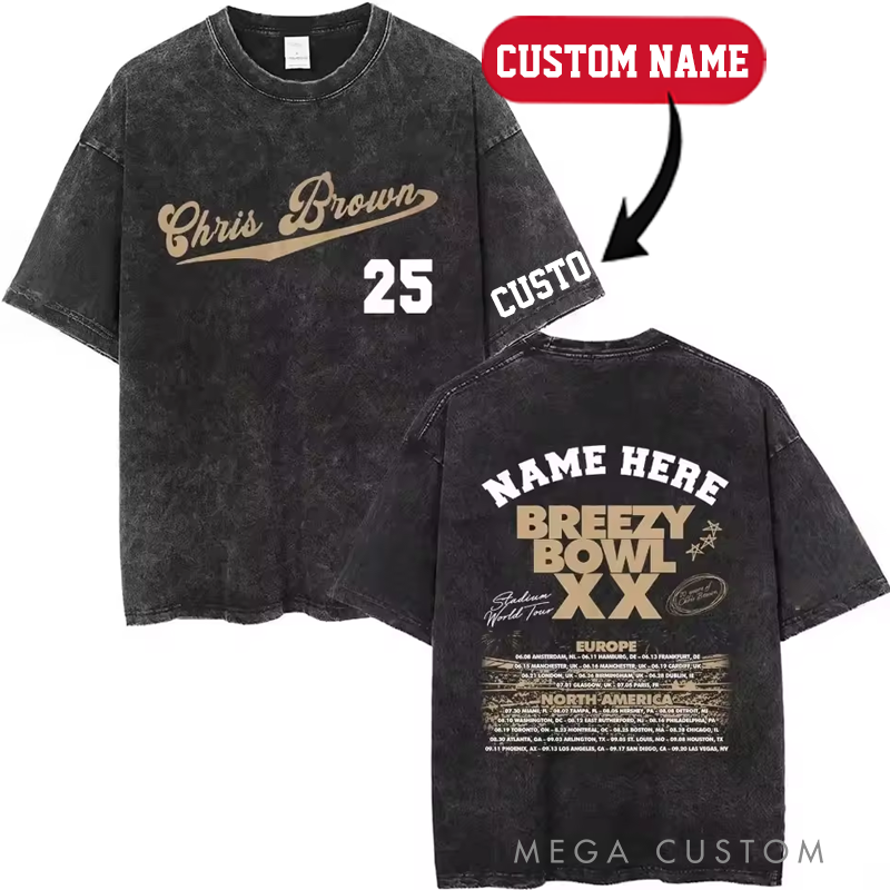 Personalized Hip Hop Music Tour Washed T-Shirts Concert Shirt Gift for Fans Country Music Music Lover