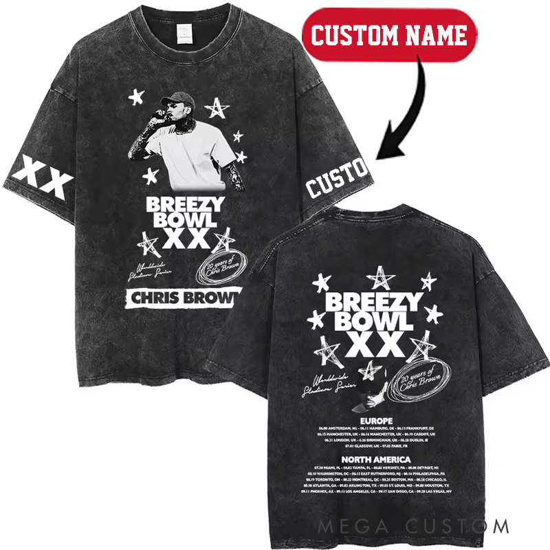 Personalized Hip Hop Music Tour Washed T-Shirts Concert Shirt Gift for Fans Country Music Music Lover