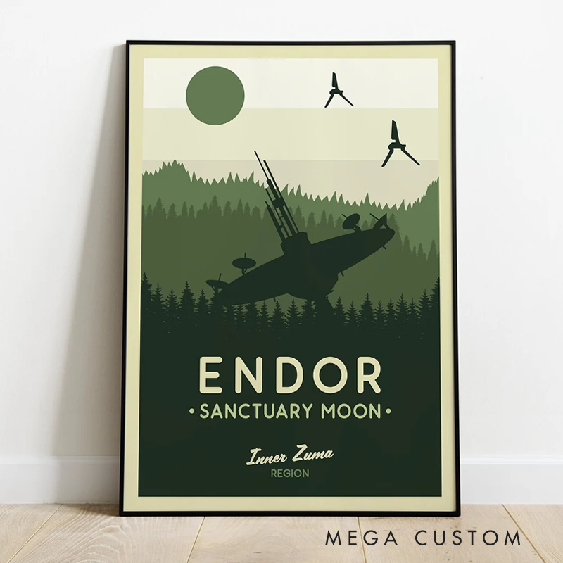 Personalized National Park Remembrance Poster Wall Art Sanctuary Moon Minimalist Poster Minimalist Art Posters Custom Sci-Fi Lovers Gift