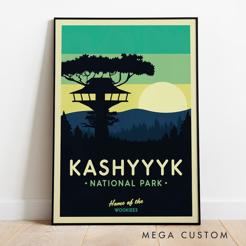 Personalized National Park Remembrance Poster Wall Art Minimalist Poster Art Custom Sci-Fi Lovers Gift