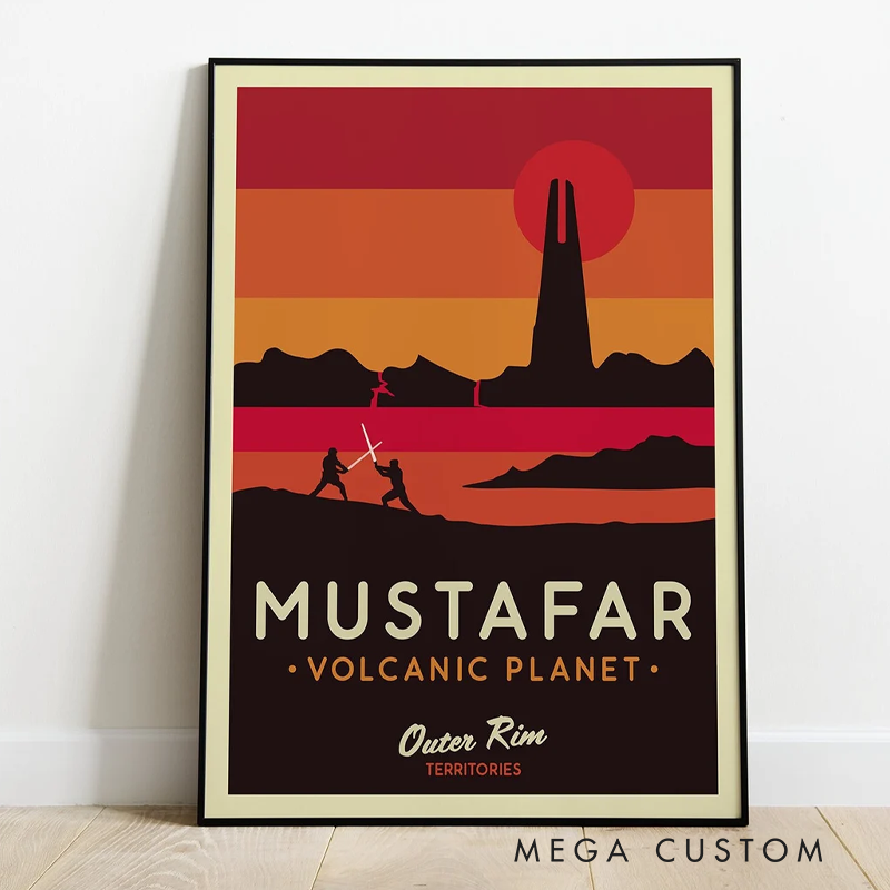 Personalized National Park Remembrance Poster Wall Art Minimalist Poster Art a Fiery Duel Awaits Poster Custom Sci-Fi Lovers Gift