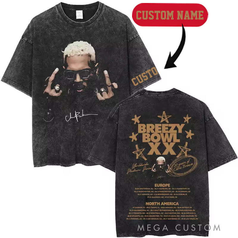 Personalized Hip Hop Music Tour Washed T-Shirts Concert Shirt Gift for Fans Country Music Music Lover