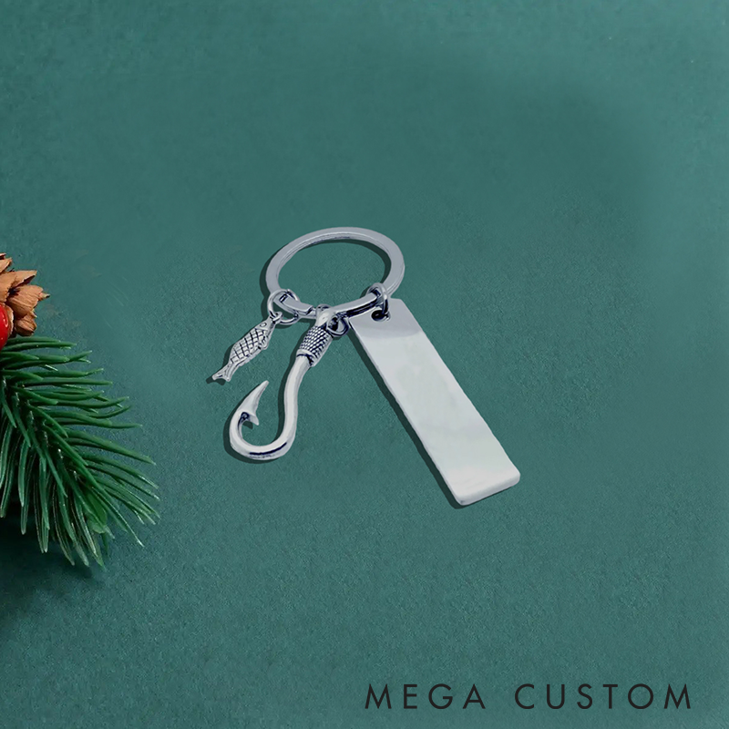 Personalized Fishing Keychain Personalized Fathers Day Gift for Dad Grandpa Stepdad Boyfriend Husband Father in Law Papa Fathers Day Gift from Kids