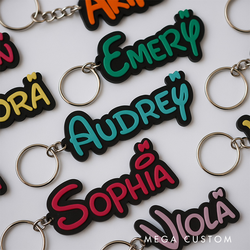 Personalized Cartoon 3D Printed Keychain Acrylic Name Tag for Bags for Movie Lover