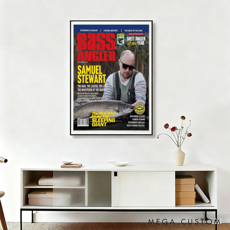 Personalized Fishing Magazine Cover Fishing Gifts for Men Fly Fishing Gifts for Him Fishing Dad Gift Angler Funny Fisherman Gift Perfect Gift for Fishing Lover
