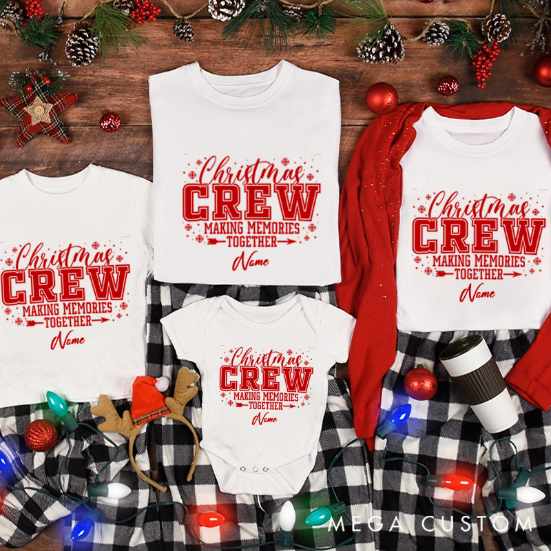 Personalized Christmas Gift Merry Christmas Celebration Family Matching T-Shirts