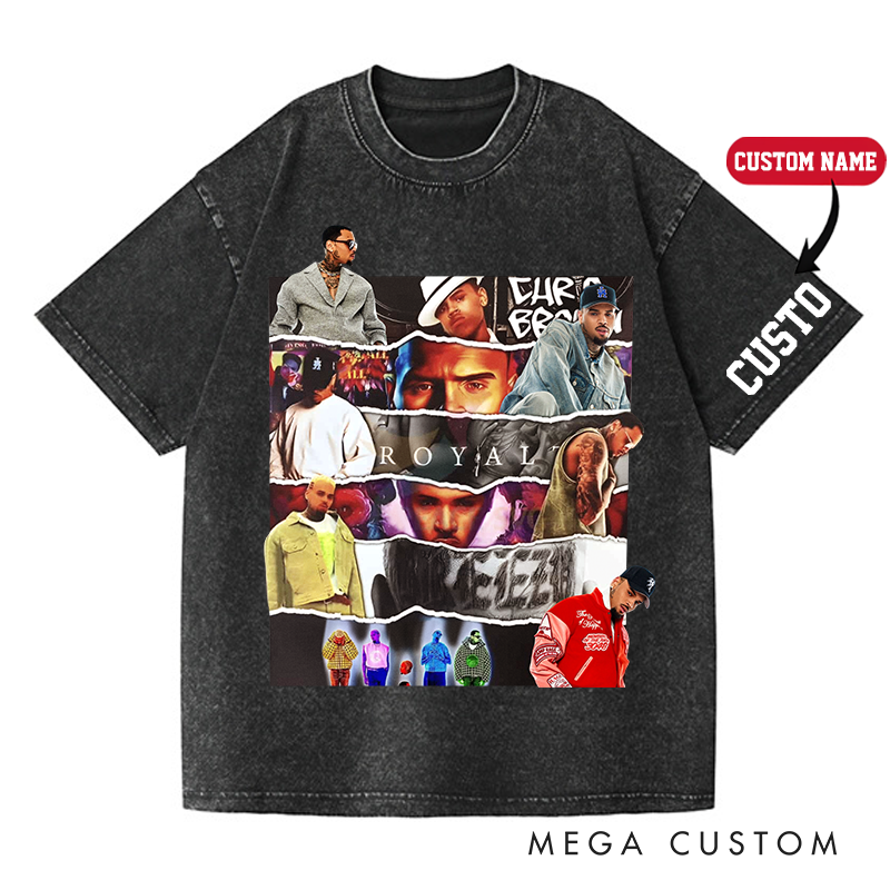 Personalized Hip Hop Music Tour Washed T-Shirts Concert Shirt Gift for Fans Country Music Music Lover