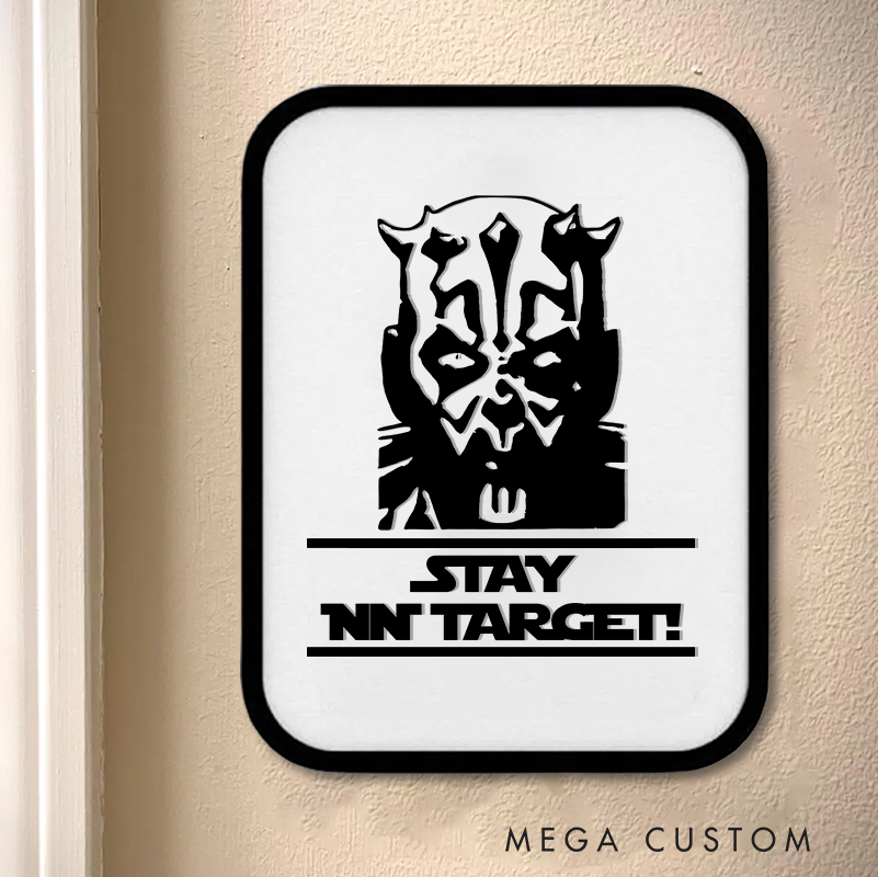 Personalized Stay on Target Bathroom Restroom Sign 3D Bathroom Sign Bathroom Humor Decor for Geek Lovers