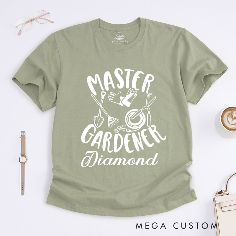 Personalized Master Gardener Classic T-Shirts Custom Plant Lover Shirt with Name Gardener T Shirt Gardening Shirt Gardener Gift