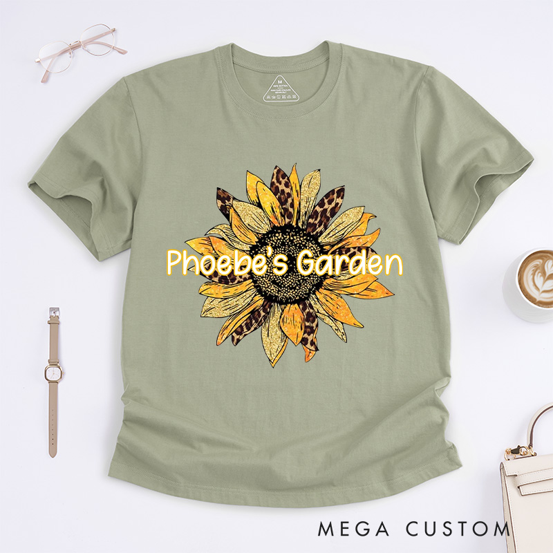 Personalized Sunflower Classic T-Shirts Women Gardener Shirt Plant Lover Tee Shirt Gardening Shirt for Gardener Gift Gardening Lovers Gift