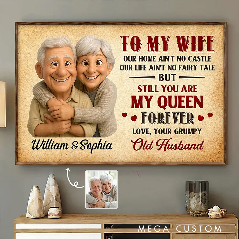 Personalized 3D Cartoon Art Style Couple Portrait Wall Art For Couples Anniversary Poster Without Frame Custom Art Lover Gift Custom Portrait